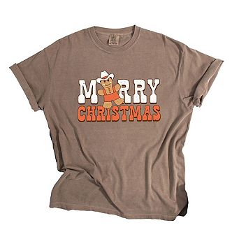 Merry Christmas Gingerbread Garment Dyed Tees