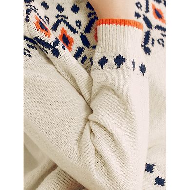 Women's Winter Fall Sweater Long Sleeve Crew Neck Vintage Pullover Sweater Tops