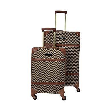 Kathy Ireland Vintage Trunk 2-pc. Hardside Luggage Set
