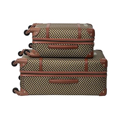 Kathy Ireland Vintage Trunk 2-pc. Hardside Luggage Set