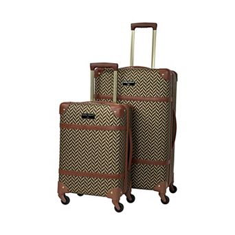 Kathy Ireland Vintage Trunk 2 pc Hardside Luggage Set