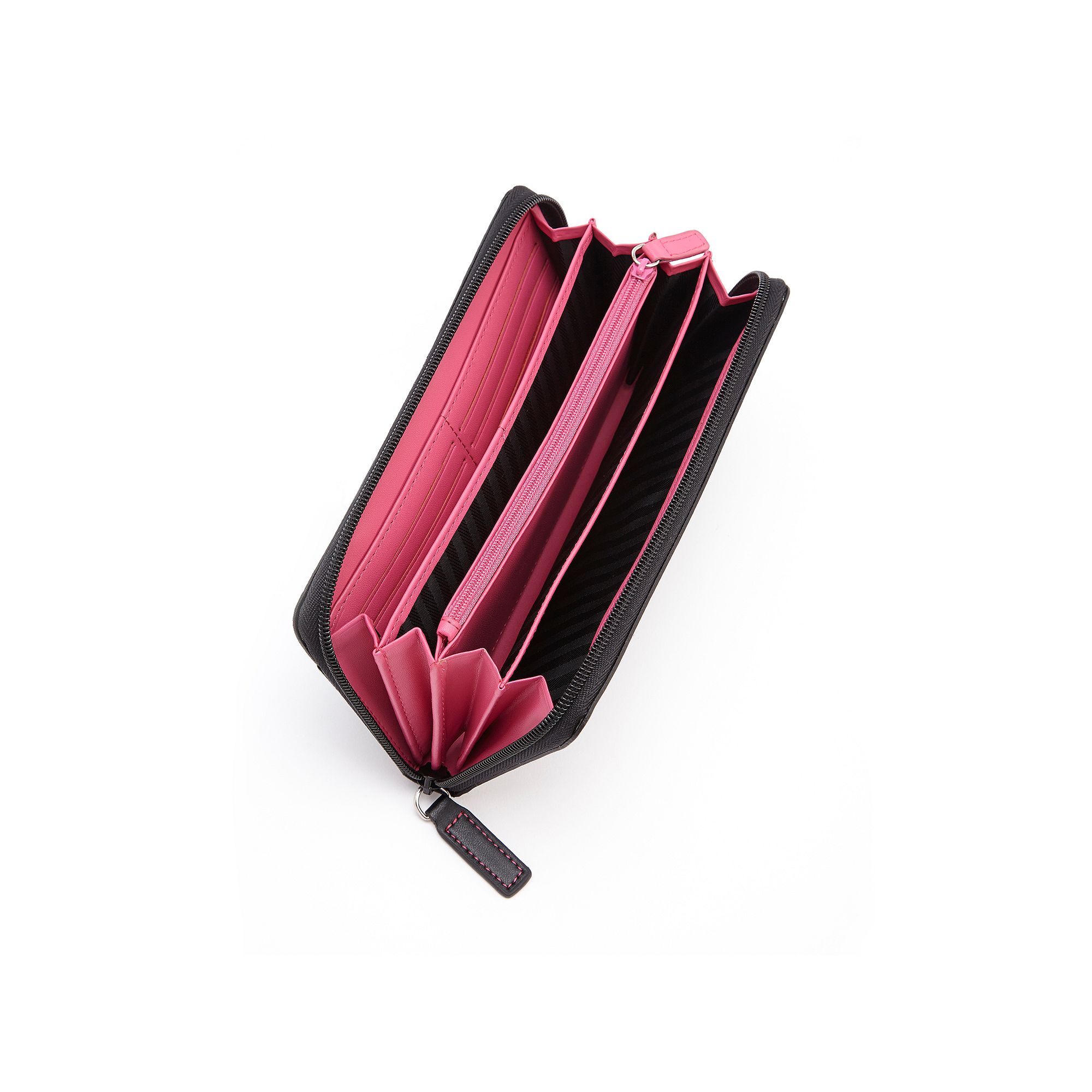 Royce Leather Fan Wallet, Black