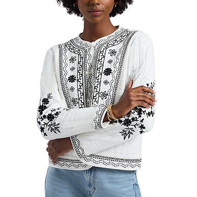Women's Buffalo Jeans Juneau Embroidered Quilted Jacket