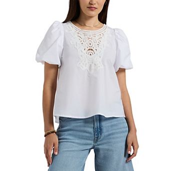 Women's Buffalo Jeans Sabina Lace Balloon Sleeve Blouse