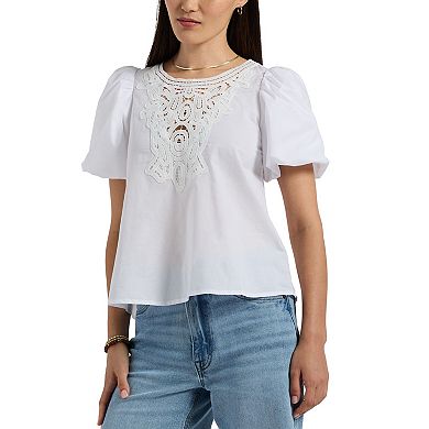 Women's Buffalo Jeans Sabina Lace Balloon Sleeve Blouse