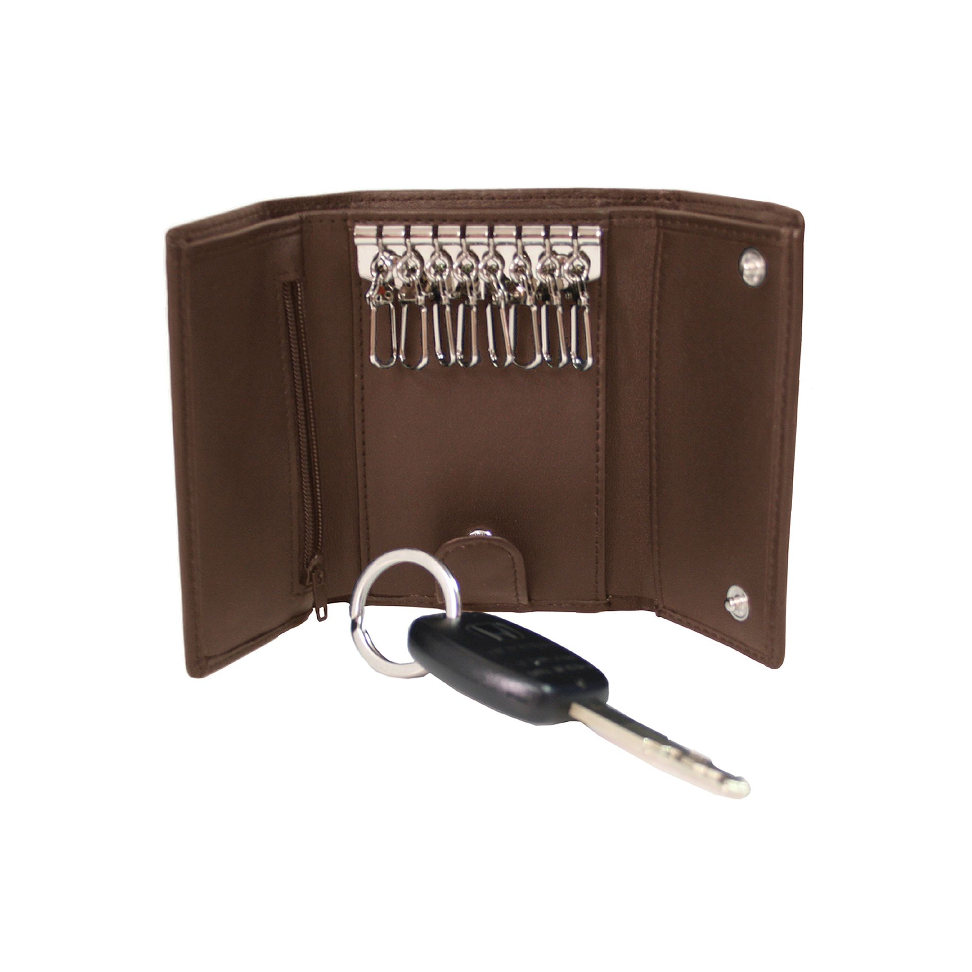 Royce Leather Key Chain Wallet, Coco