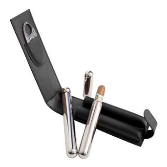 Royce Leather Cigar & Flask Set