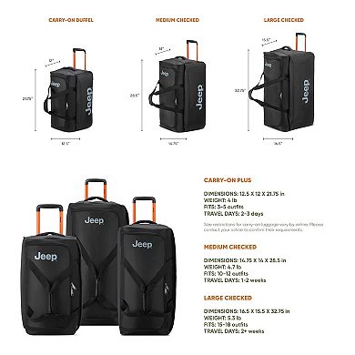 Jeep Rolling Duffel - JS009D