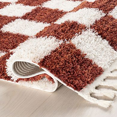 nuLOOM Carlisha Contemporary Checkered Area Rug