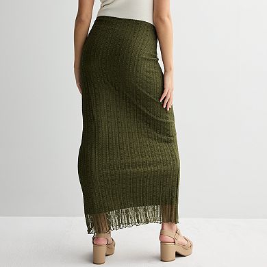 Juniors' Derek Heart Lace Maxi Skirt