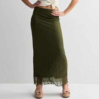 Juniors' Derek Heart Lace Maxi Skirt