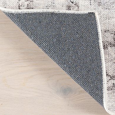 nuLOOM Florrie Medallion Machine Washable Area Rug