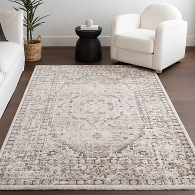 nuLOOM Devika Vintage Traditional Medallion Area Rug