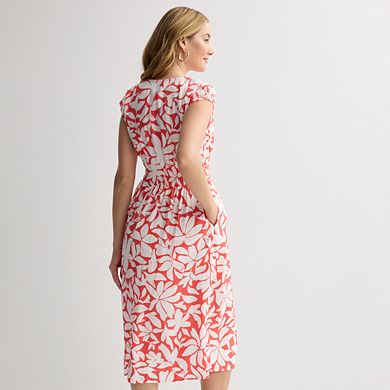 Petite Sonoma Goods For Life® Smock Button Midi Dress