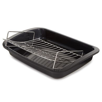 BergHOFF Leo Graphite Nonstick Recycled Cast Aluminum Roaster with Removable Rack