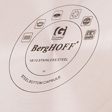BergHOFF Ouro Gold 18/10 Stainless Steel 9.5" 8.1qt. Stockpot with Glass Lid