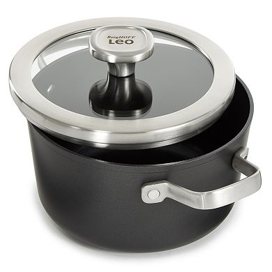 BergHOFF 8-in. Leo Graphite Nonstick Recycled Aluminum 3.3-qt. Stockpot With Glass Lid
