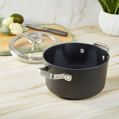 BergHOFF 8-in. Leo Graphite Nonstick Recycled Aluminum 3.3-qt. Stockpot With Glass Lid