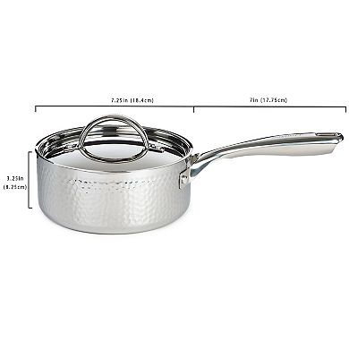 BergHOFF Vintage Tri-Ply 18/10 Stainless Steel 2-qut. Saucepan with Lid
