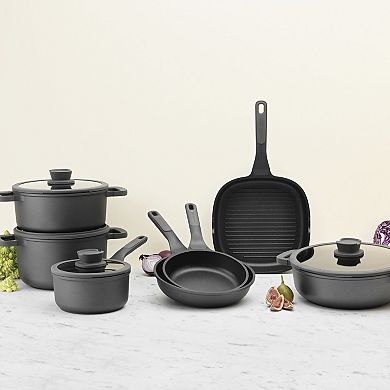 BergHOFF Leo Stone+ Nonstick Ceramic 10.25-in. Grill Pan
