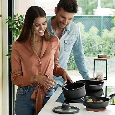 BergHOFF Leo Stone+ Nonstick Ceramic Sauce Pan with Lid