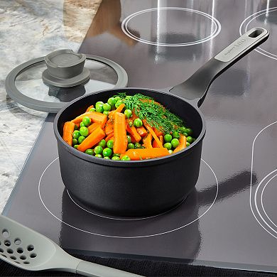 BergHOFF Leo Stone+ Nonstick Ceramic Sauce Pan with Lid