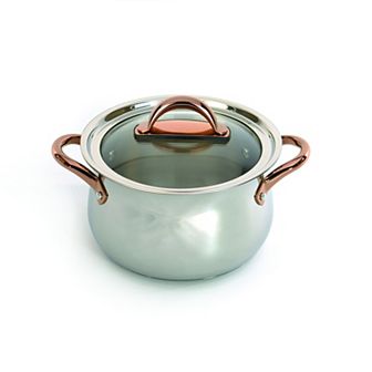 BergHOFF Ouro Gold 18/10 Stainless Steel 8 in 5-qt Stockpot with Glass Lid