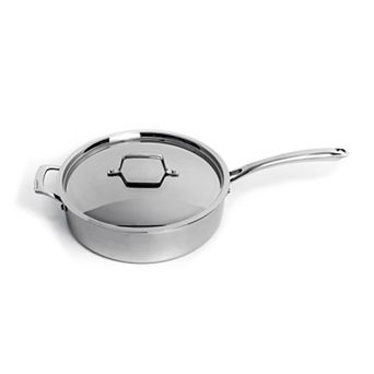 BergHOFF Professional Tri-Ply 18/10 Stainless Steel 11 in 4.6-qt Saute Pan with Lid
