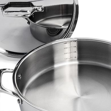 BergHOFF Professional Tri-Ply 18/10 Stainless Steel 11-in. 4.6-qt. Saute Pan with Lid