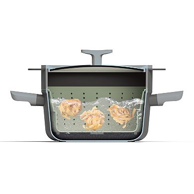 BergHOFF Balance Nonstick 10-in. Recycled Silicone Collapsible Steamer Basket & Strainer
