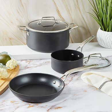 BergHOFF Essentials Nonstick Hard Anodized 10" Stockpot 5.3qt. With Glass Lid
