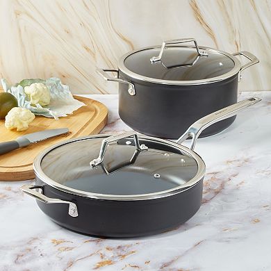 BergHOFF Essentials Nonstick Hard Anodized 10" Stockpot 5.3qt. With Glass Lid