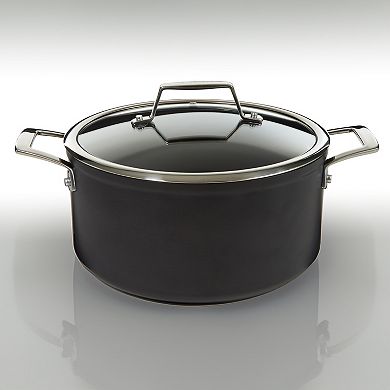 BergHOFF Essentials Nonstick Hard Anodized 10" Stockpot 5.3qt. With Glass Lid