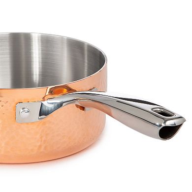 BergHOFF Vintage Hammered Tri-Ply Copper 7-in. 2-qt. Saucepan with Lid