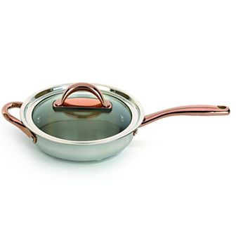 BergHOFF Ouro Stainless Steel 3.1-qt Deep Skillet & Glass Lid