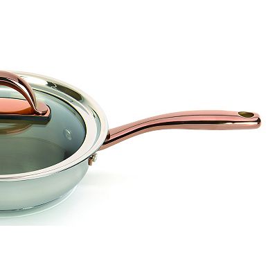 BergHOFF Ouro Stainless Steel 3.1-qt. Deep Skillet & Glass Lid