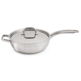 BergHOFF Belly Shape 18/10 Stainless Steel 9.5 in 3.2-qt Deep Skillet with Lid