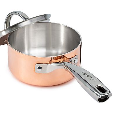 BergHOFF Vintage Polished Tri-Ply Copper 5.5-in. 1-qt. Saucepan with Lid