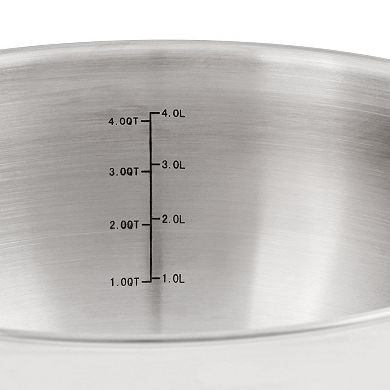 BergHOFF Belly Shape 18/10 Stainless Steel 9.5-in. 5.5-qt. Stock Pot with Lid