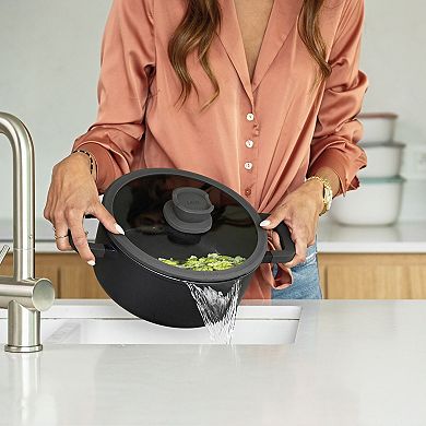 BergHOFF Leo Stone+ Nonstick Ceramic 2-Handle 11-in. 5-qt. Saute Pan with Lid