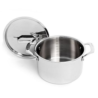 BergHOFF Professional Tri-Ply 18/10 Stainless Steel 8-in. 4-qt. Stockpot with Lid