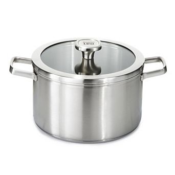 BergHOFF Leo Graphite 18/10 Stainless Steel 10 in 6.3-qt Stockpot with Glass Lid
