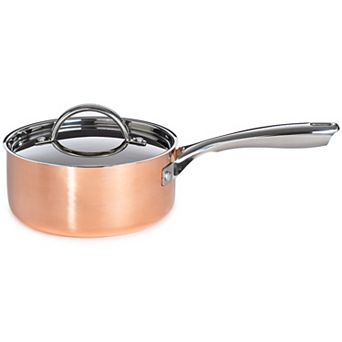 BergHOFF Vintage Polished Tri-Ply Copper 7 in 2-qt Saucepan with Lid