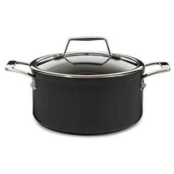 BergHOFF Essentials Nonstick Hard Anodized 8" Stockpot 3.3-qt With Glass Lid