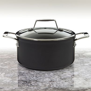 BergHOFF Essentials Nonstick Hard Anodized 8" Stockpot 3.3qt. With Glass Lid