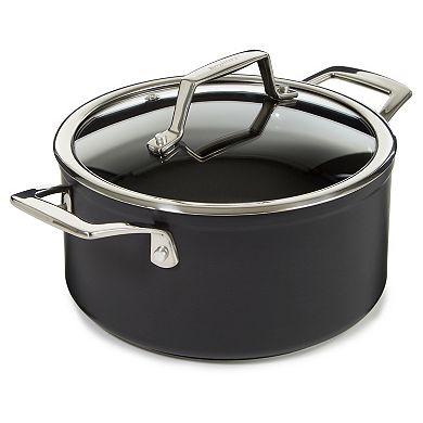 BergHOFF Essentials Nonstick Hard Anodized 8" Stockpot 3.3qt. With Glass Lid