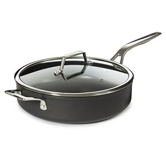 BergHOFF Essentials Nonstick Hard Anodized 11 in 4.3-qt Deep Skillet with Glass Lid