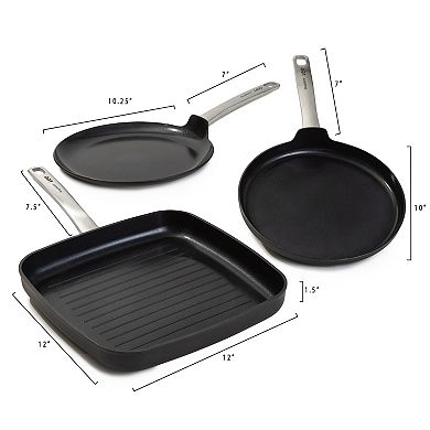 BergHOFF Leo Graphite Nonstick Ceramic 10.25-in. Pancake Pan
