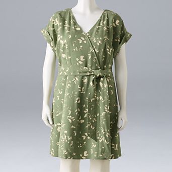 Plus Size Simply Vera Vera Wang Wrap Tie-Front Dress