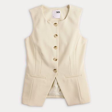 Juniors' SO® High Neck Longline Vest